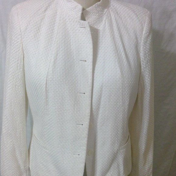 Charter Club NWOT JACKET Size 12 Pants  Size 10 White/Cream Embroidered eyelet - Picture 1 of 10